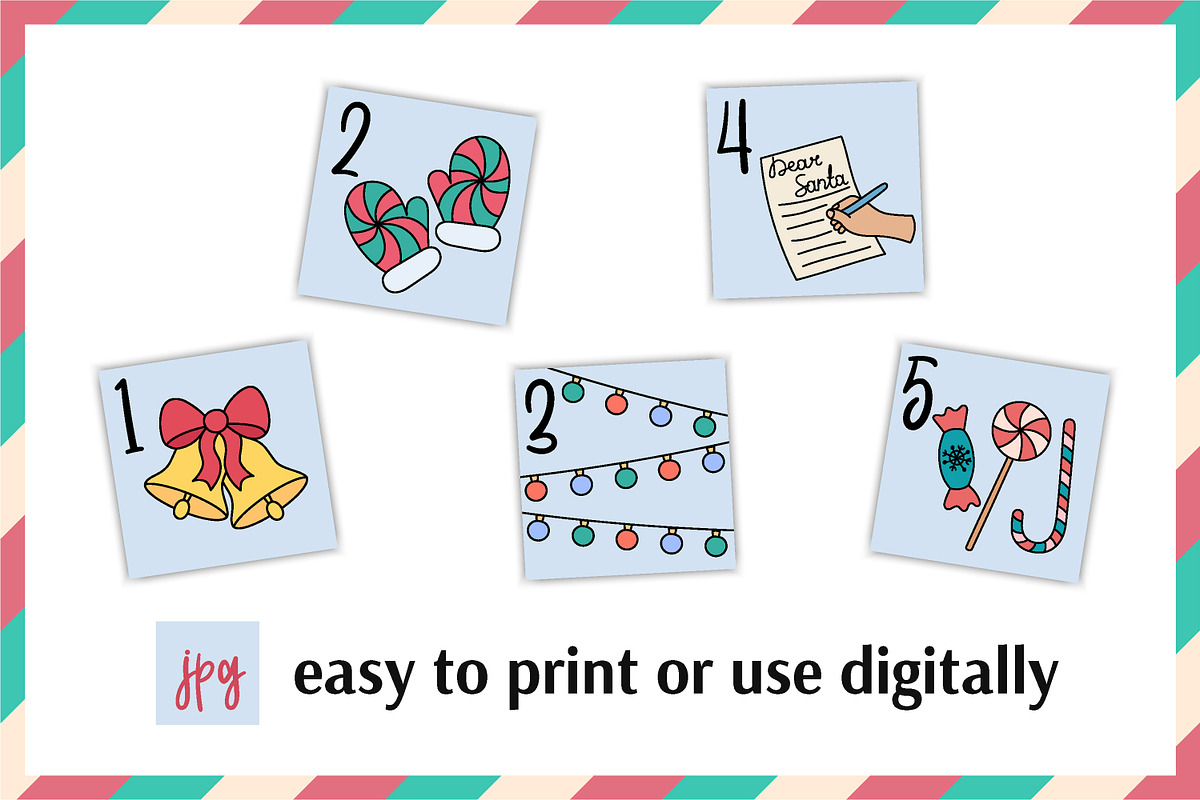 Christmas Advent Calendar for kids, a Card Template by AnnaViolet_store (Photo 4 of 11)