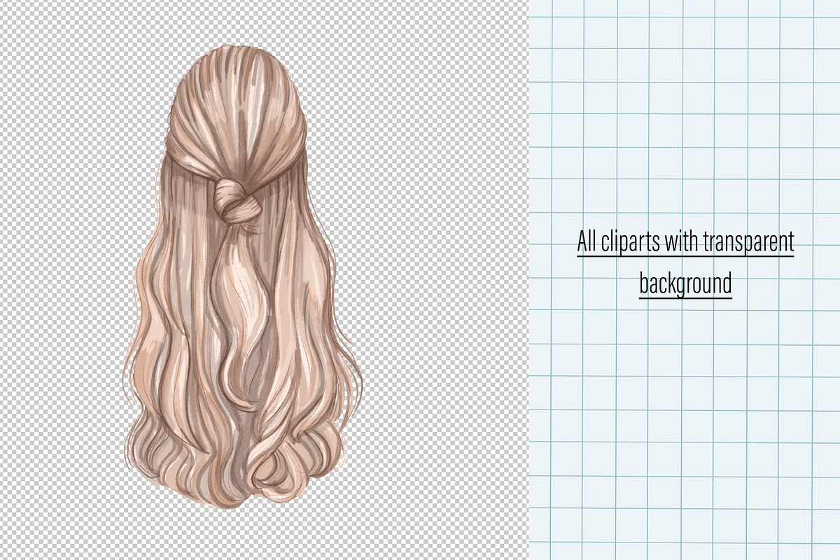 Hair clipart PNG digital download, an Illustration by Illustrator Space (Photo 8 of 8)