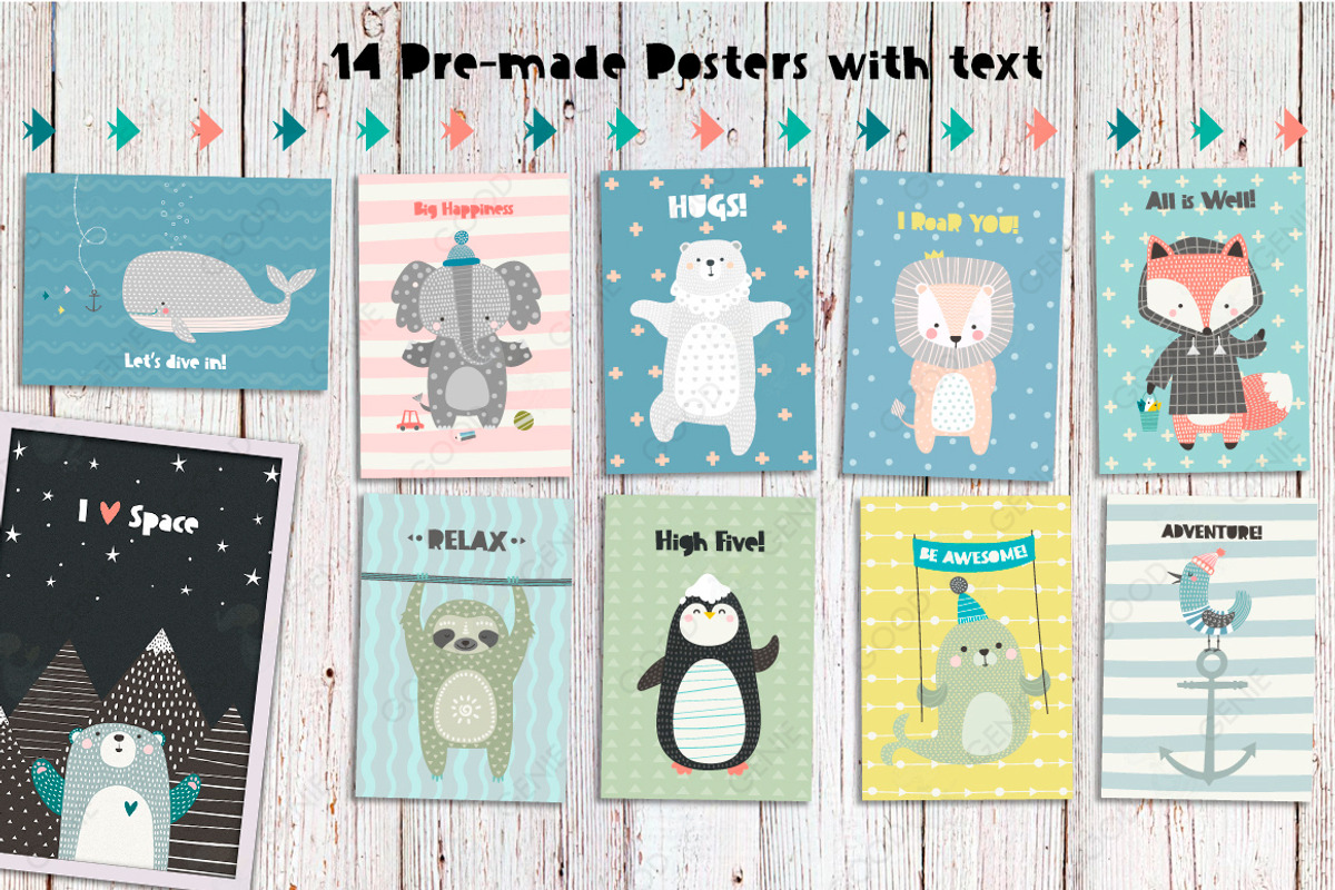 Cute World. Graphic set, an Animal Illustration by Good Genie (Photo 2 of 11)
