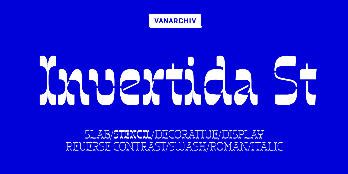 Invertida St, a Slab Serif Font by Vanarchiv (Photo 1 of 8)