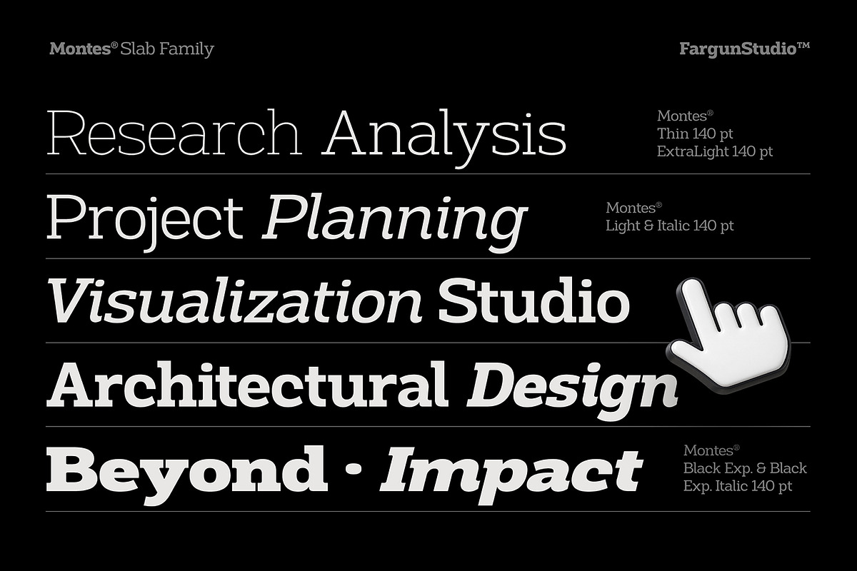 Montes Slab Family, a Slab Serif Font by Fargun Studio (Photo 9 of 15)