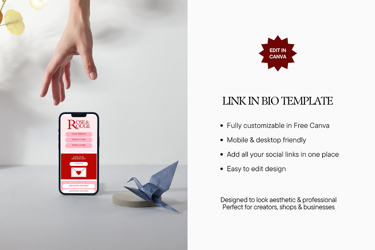 Canva Link In Bio Template, a Landing Page Template by Anna Design Studio (Photo 2 of 11)