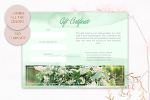 PSD Photo Gift Card Template 5