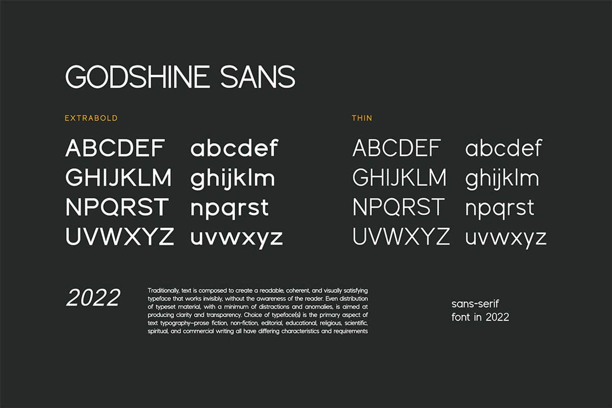 Godshine Sans Modern Sans Serif Font, a Sans Serif Font by UICreative (Photo 6 of 13)