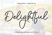 Delightful | Script Font, a Handwritten Font by Scratchones (Thumbnail 1 of 9)