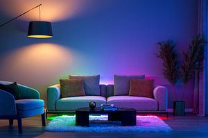 Modern living room with ambient LED, an Architecture Photo by Pozitivo