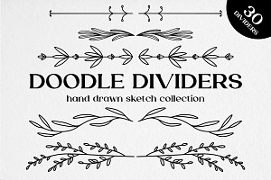 Doodle Dividers, Line Borders Bundle