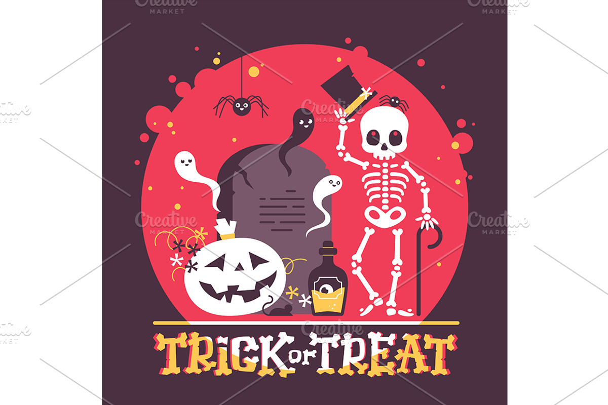 3 Halloween Greeting Cards, an Illustration by tetiana.svirska (Photo 2 of 4)