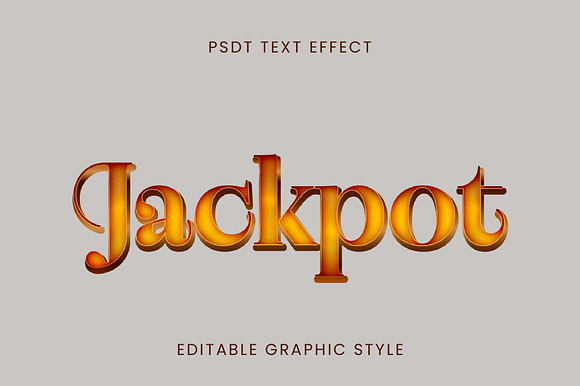 Glossy Classic Gradient Text Effect preview 2