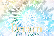 Blue Tie dye watercolor digitalpaper, a Texture Graphic by CpandoShop (Thumbnail 1 of 2)
