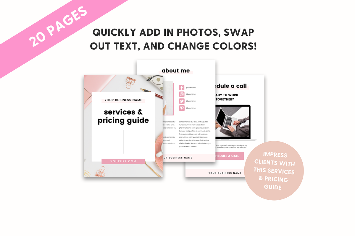 Services & Pricing Template | Canva, a Presentation Template by The Template Lounge (Photo 3 of 7)