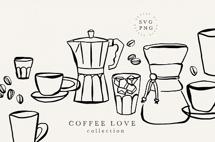 COFFEE BUNDLE / vector + png, an Object Illustration by KruthDesign