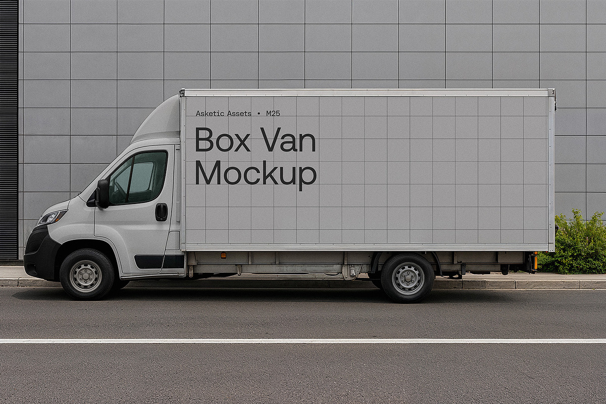 Box Van Mockup M25, an Advertising Mockup by Asketic (Photo 3 of 3)