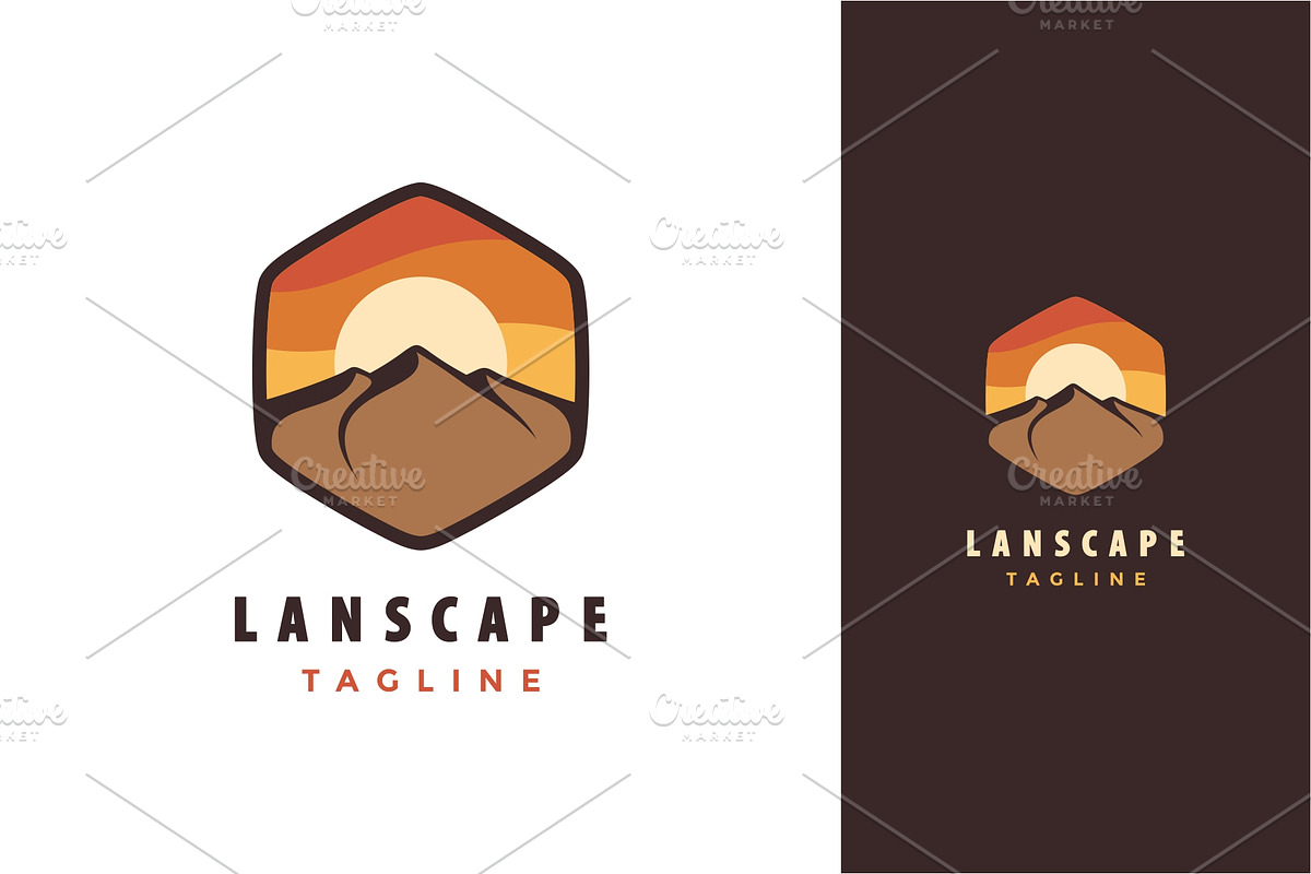 Desert Landscape Hills Logo Design, a Branding & Logo Template by jundio studio