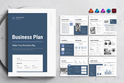 Business Plan Template, a Brochure Template by DesignCrest (Thumbnail 1 of 13)