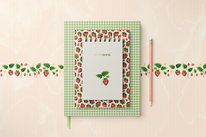 Cottage Strawberry Clipart & Pattern