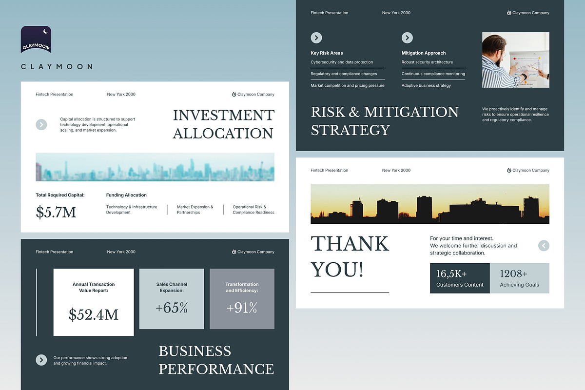 Fintech Company Profile, a Presentation Template by Claymoon Lab (Photo 5 of 7)
