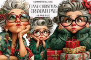 Funny Christmas Grandma PNG, an Illustration by Daily.Designs (Thumbnail 1 of 5)