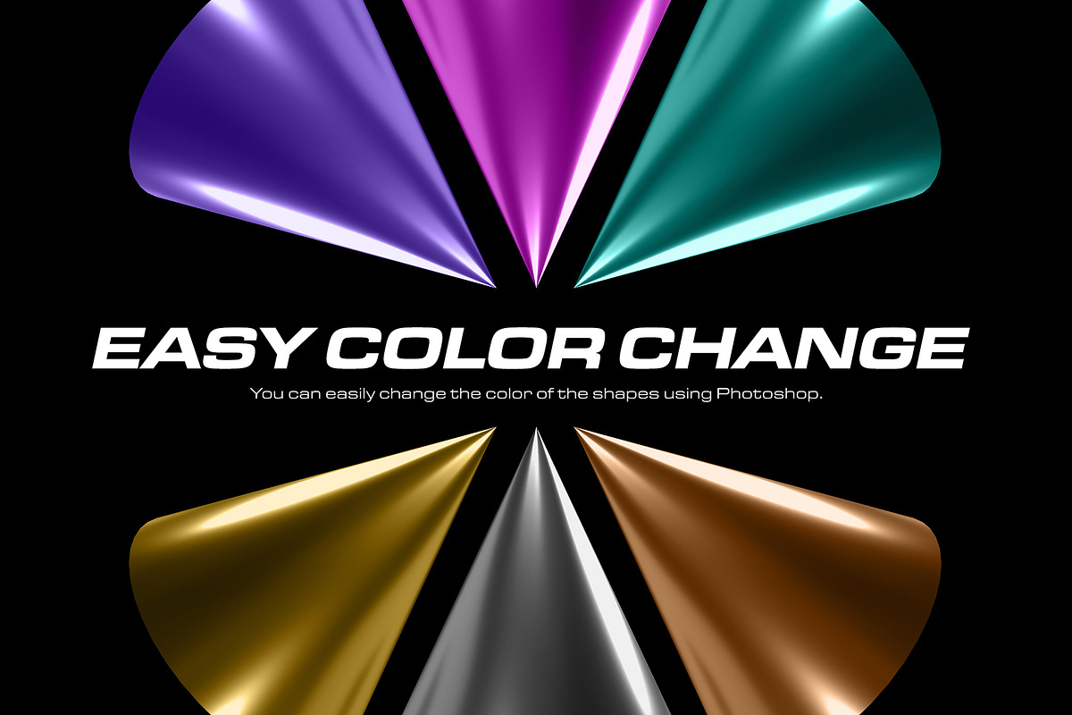 3D Geometry Chrome 85 illustrations, an Object Graphic by assetpro.design (Photo 9 of 10)