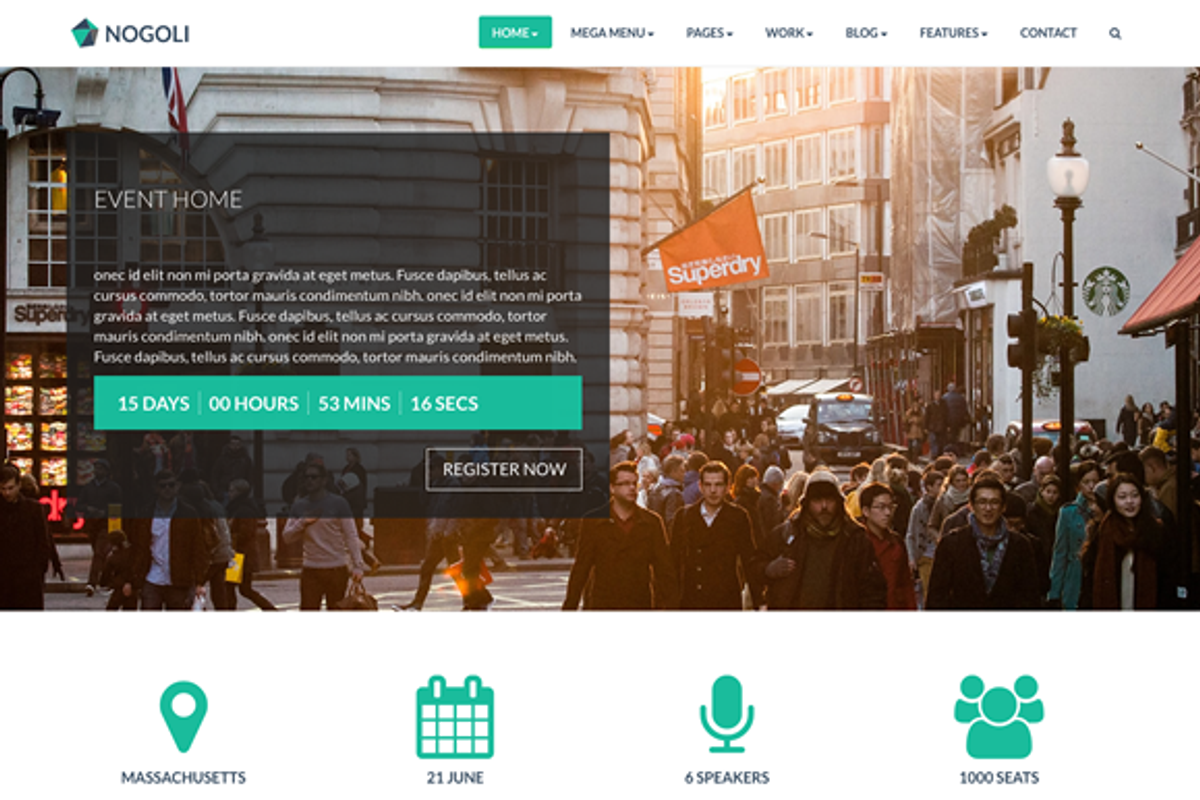 Nogoli - Responsive, retina theme, a Bootstrap Template by Demux (Photo 1 of 2)