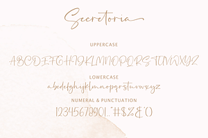 Secretoria - Handwritten Font