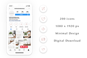 200 Instagram Story Highlight Icons, a Social Media Template by Blog&Glow (Thumbnail 4 of 4)