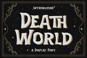 Death World - A Display Font, a Font by Typefactoryco