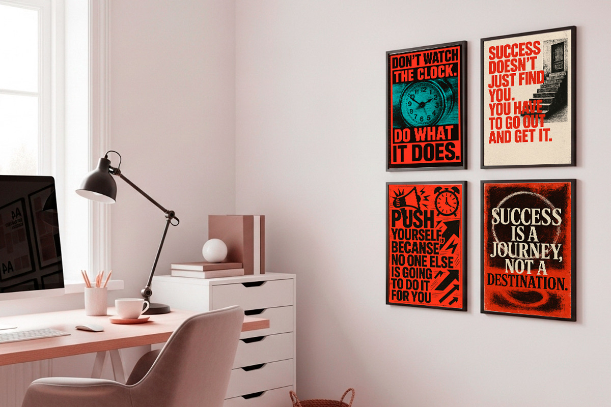 Bold Letter Quote Prints for Office, a Pattern Graphic by LaVika (Photo 9 of 9)