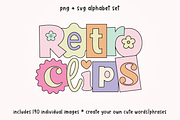 Retro Alphabet Clip Art, an Object Graphic by KA Designs (Thumbnail 1 of 9)