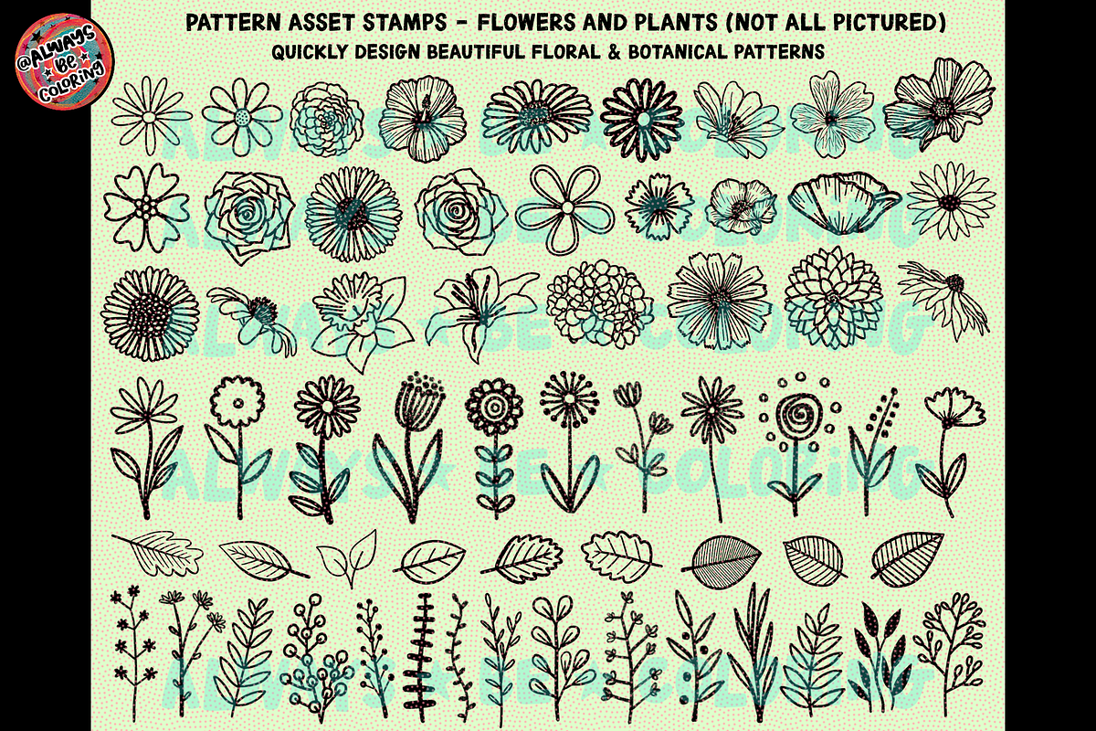 Procreate Seamless Pattern Creator, a Brush Add-On by AlwaysBeColoring (Photo 5 of 10)