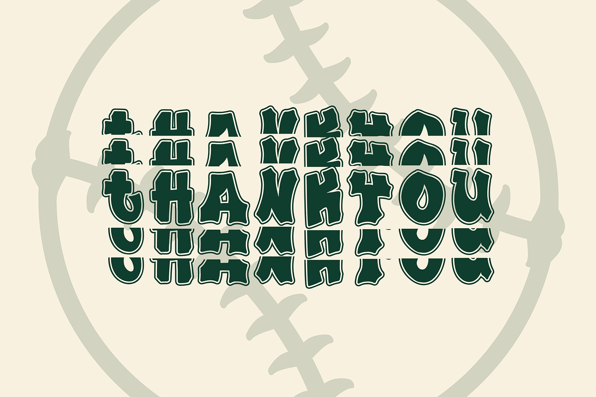 Plump Varsity Stacked, a Serif Font by Dm Studio (Photo 9 of 9)