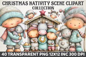 Christmas Nativity Scene Sublimation, an Illustration by RobertsArt