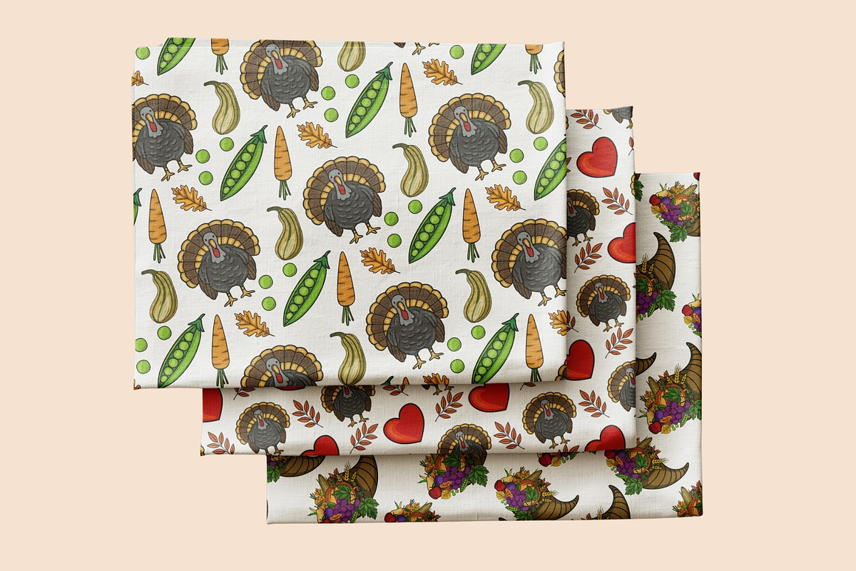 Thanksgiving Day Patterns Clipart, a Seasonal Illustration by Elatedowl (Photo 6 of 16)