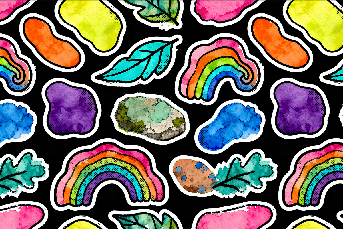 Organic Abstract Watercolor Patterns, a Pattern Graphic by DuoFankaar (Photo 12 of 14)