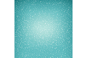 White Snowflakes In The Green Sky