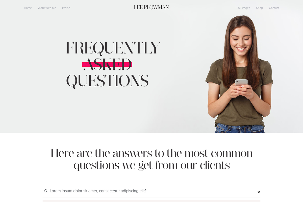 Lee Plowman WordPress Theme, a WordPress Template by Cubex Design (Photo 4 of 13)
