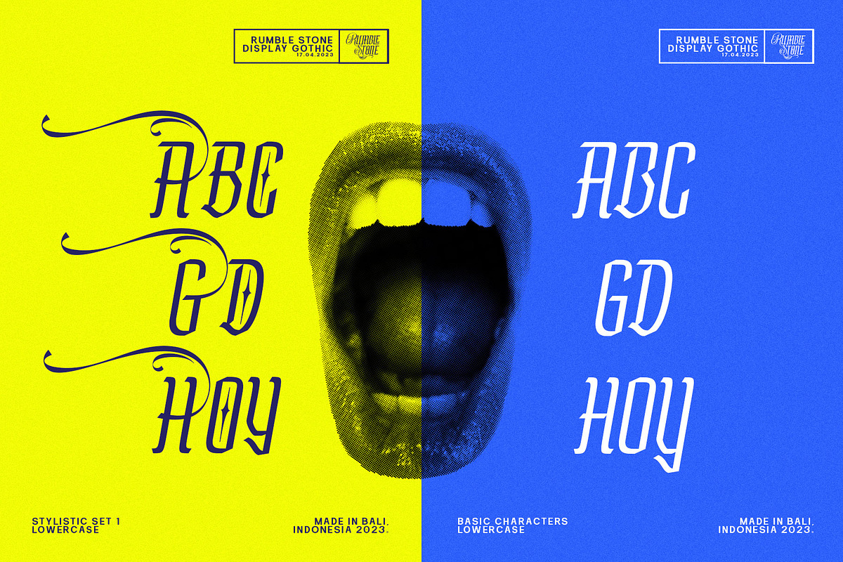 Rumble Stone Typeface, a Blackletter Font by alit design (Photo 6 of 16)