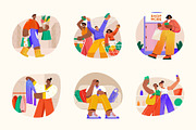 Shopping and Sale Vector Set, a Person Illustration by Prosymbols (Thumbnail 7 of 9)