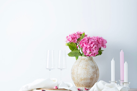 Table and home decor concept