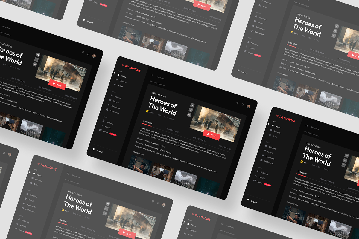 Movie Ticket Admin Dashboard, a Websites & App Template by SquidPixey (Photo 4 of 5)