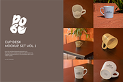 Cup Desk Mockup Set - Vol 1, a Product Mockup by DOBE Studio (Thumbnail 1 of 5)