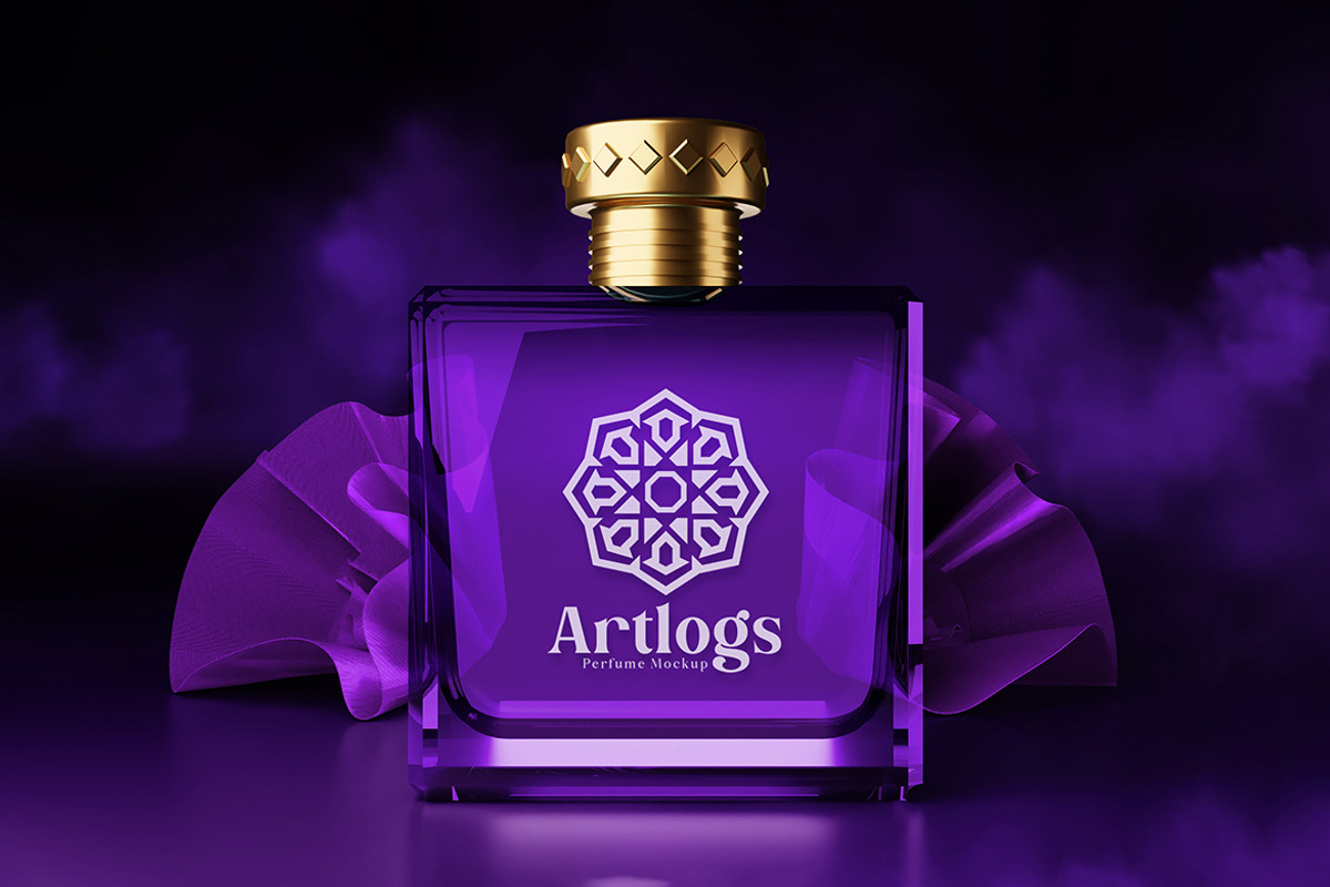 Perfume Label Logo Mockup, a Packaging Mockup by Modaldesain (Photo 5 of 5)