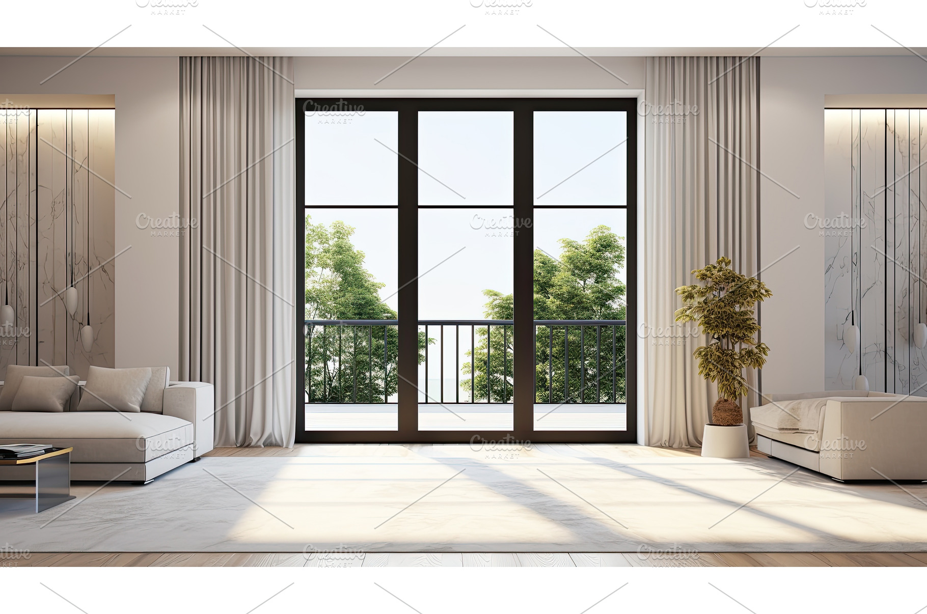Large luxury modern bright interiors, an Architecture Photo by Neirfy
