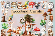 Watercolor Woodland animals nursery, an Object Graphic by Agnesagraphic (ID 95) (Thumbnail 1 of 6)