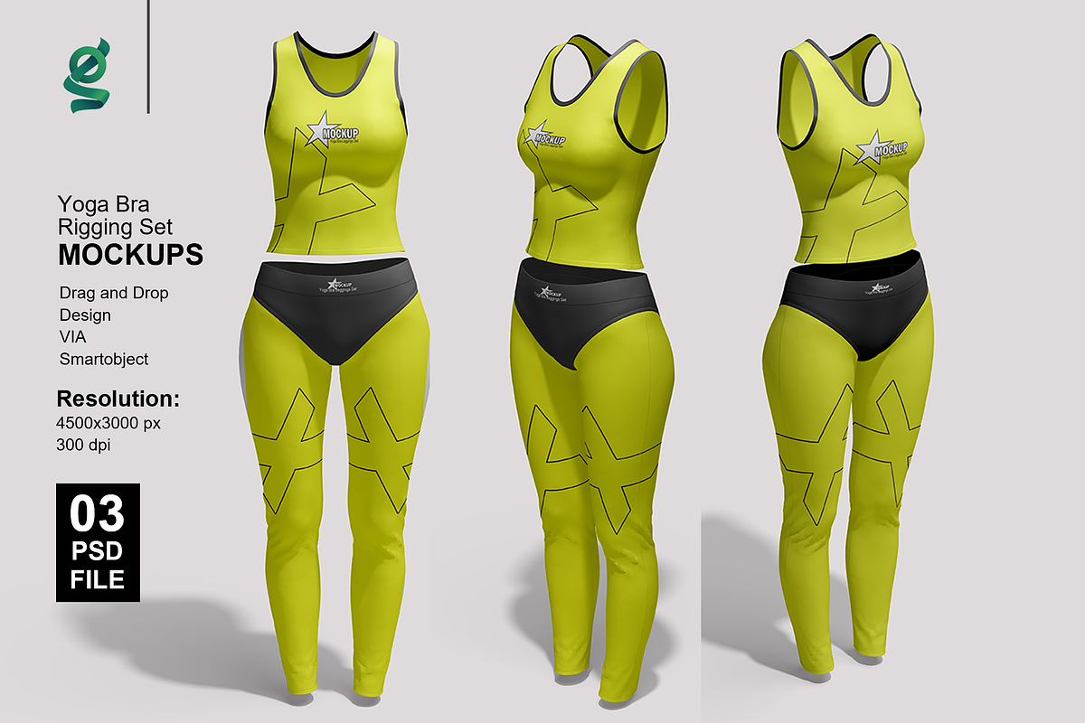 Yoga Bra leggings Set, a Shirt Mockup by groens (Photo 1 of 4)