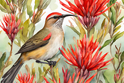 South African Sugarbird, an Animal Illustration by Karliefie (Thumbnail 8 of 8)