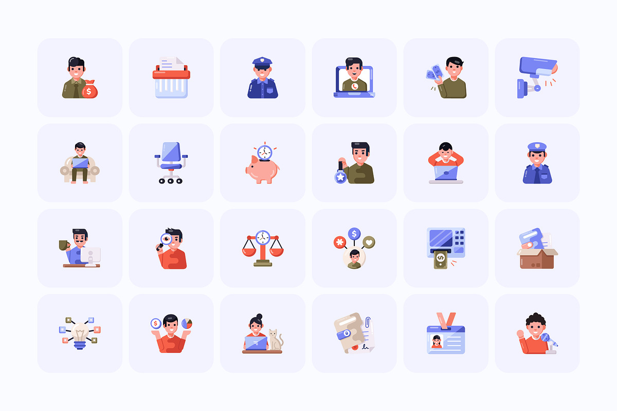 180 Animated Flat Business Icons, an Emoji Icon by Creative Stall (Photo 2 of 4)