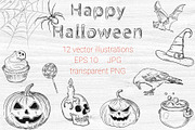 Happy Halloween, an Illustration by HmarkaShop (Thumbnail 2 of 4)