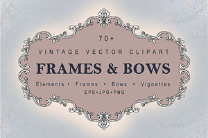 Vintage Vector Frames & Bows