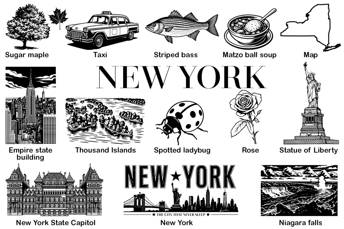 New York State Vector Clipart, an Object Illustration by FITALARTSNEDIGI (Photo 3 of 6)